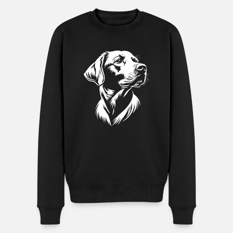 Labrador - Hunde Fan - Männer Premium Bio Pullover - Schwarz