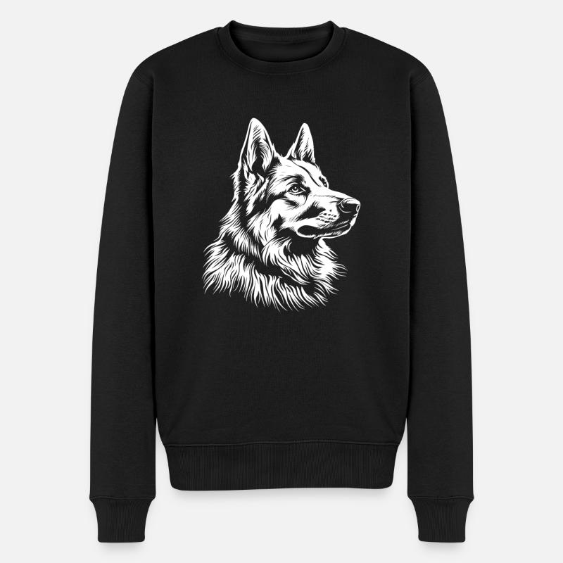 Schäferhund - Hunde Fan - Männer Premium Bio Pullover - Schwarz
