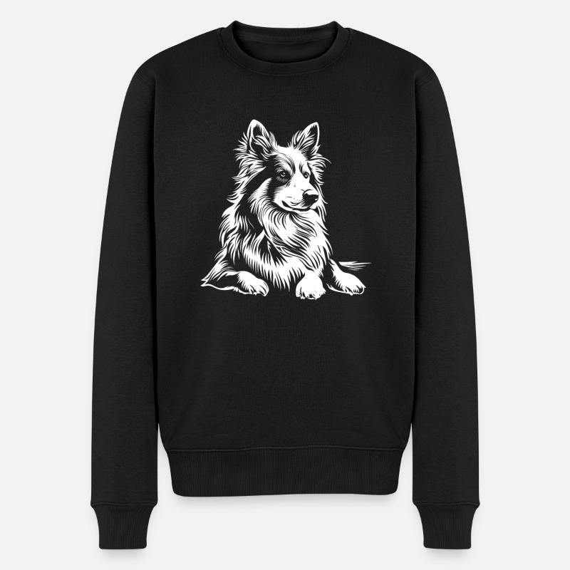 Sheltie - Hunde Fan - Männer Premium Bio Pullover - Schwarz