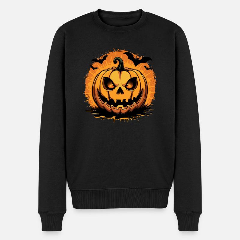 Déguisement de citrouille d’Halloween - Effrayant - Pull Premium bio Homme - noir