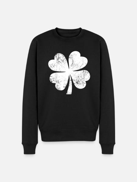 Trèfle - Saint-Patrick - Irlande - Pull Premium bio Homme - noir