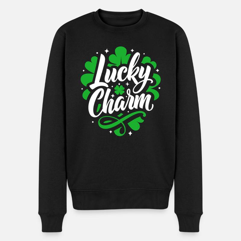 Porte-bonheur - Saint-Patrick - Irlande - Pull Premium bio Homme - noir