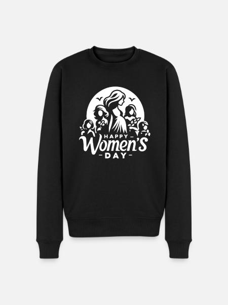 Happy Women's Day - Gift - Men's Premium Organic Jumper - black