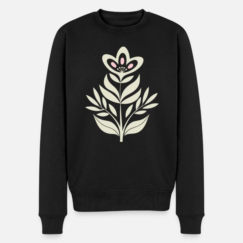 Fleurs - Printemps - Été - Pull Premium bio Homme - noir