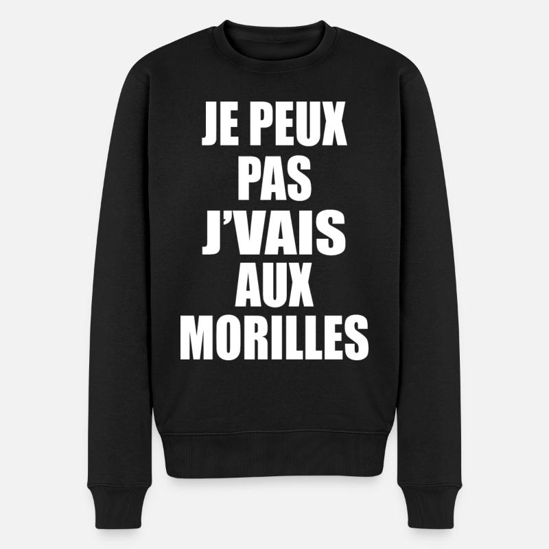 J’peux pas j’vais aux morilles - Pull Premium bio Homme - noir