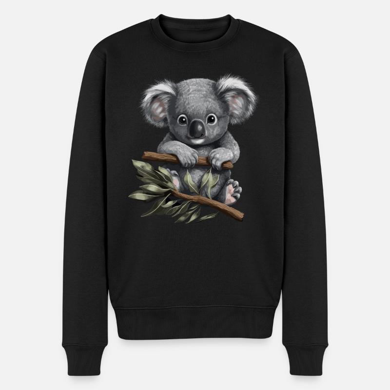 Koala Mignon Koala Bear Bébé - Pull Premium bio Homme - noir