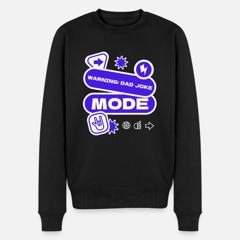 Avertissement : Mode blague de papa - Pull Premium bio Homme - noir