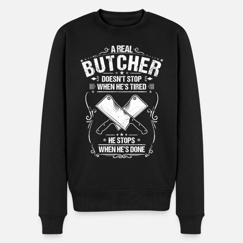 Boucher boucher boucher boucher boucher - Pull Premium bio Homme - noir