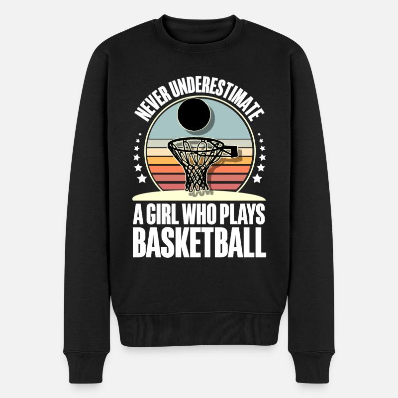 Joueuse de basket-ball féminin - Pull Premium bio Homme - noir