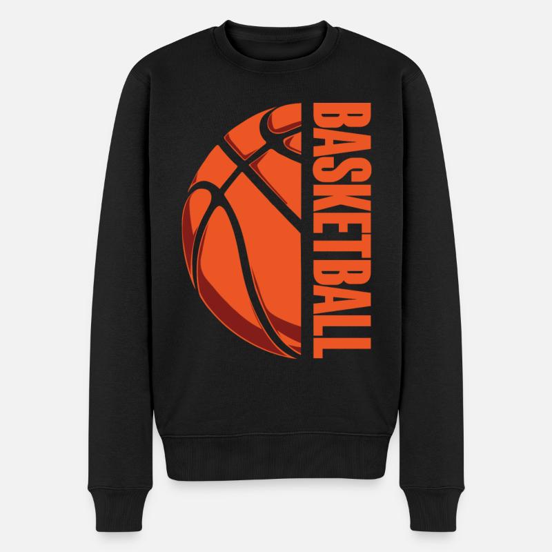 Basketball Basketballer - Männer Premium Bio Pullover - Schwarz
