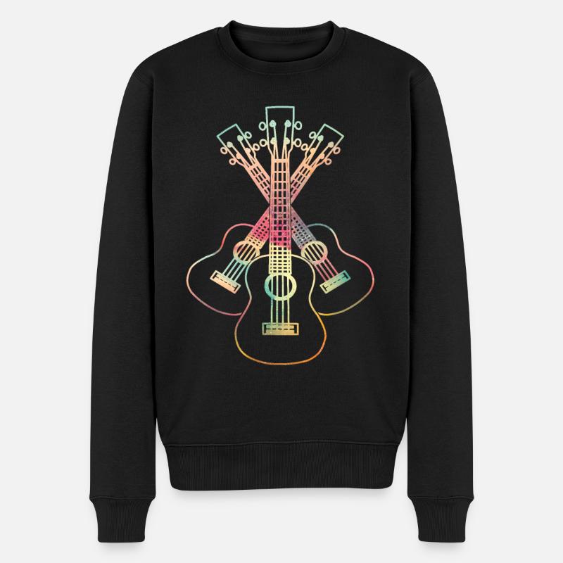 Lineart ukulélé - Pull Premium bio Homme - noir