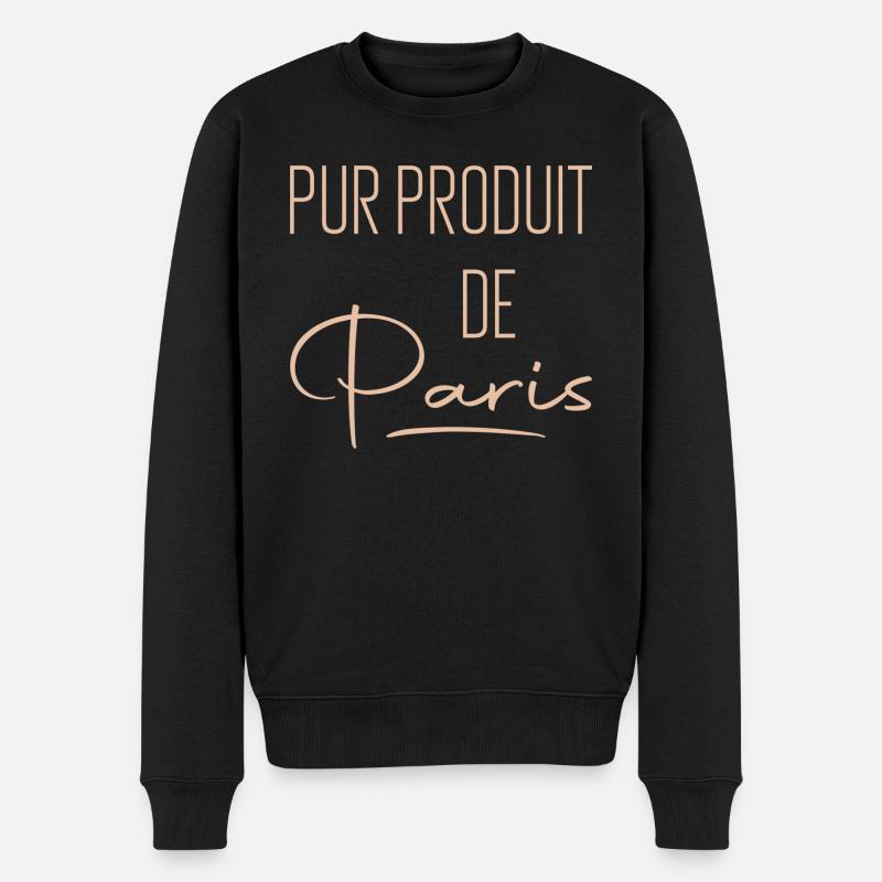 Paris Geschenkhemd Paris - Männer Premium Bio Pullover - Schwarz