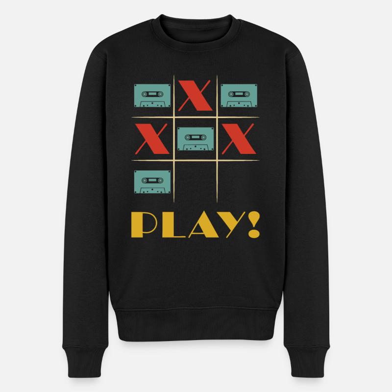 TIC TAC TOE Kassette - Männer Premium Bio Pullover - Schwarz