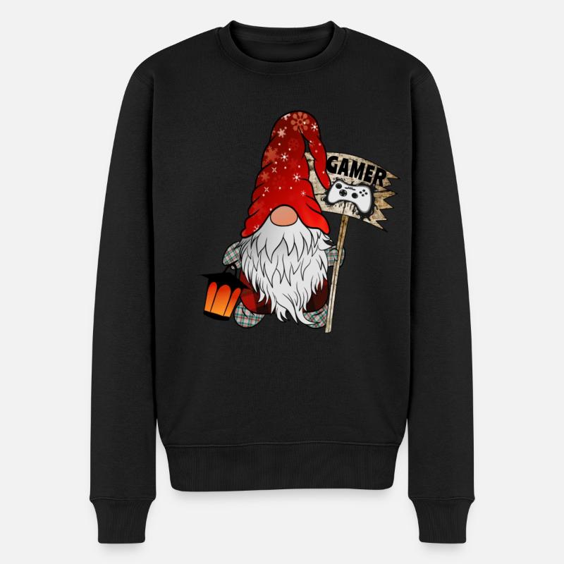 Gamer Wichtel Christmas Gnom - Pull Premium bio Homme - noir