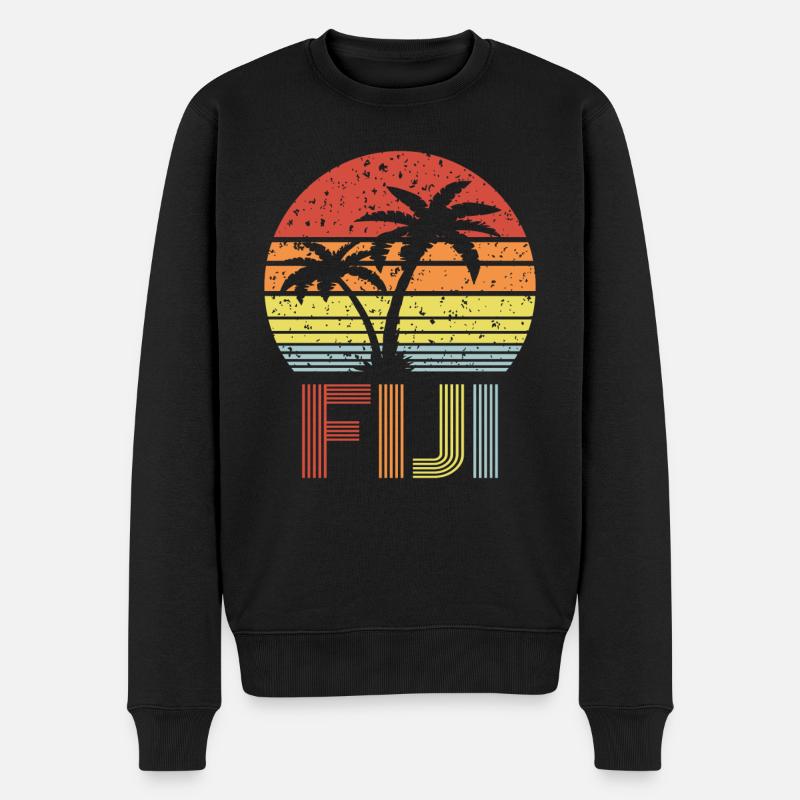 Fiji - Männer Premium Bio Pullover - Schwarz