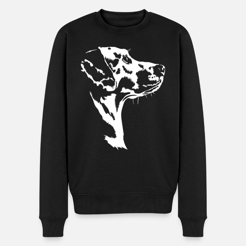Dalmatiner Silhouette Hunde Hund Wilsigns - Männer Premium Bio Pullover - Schwarz