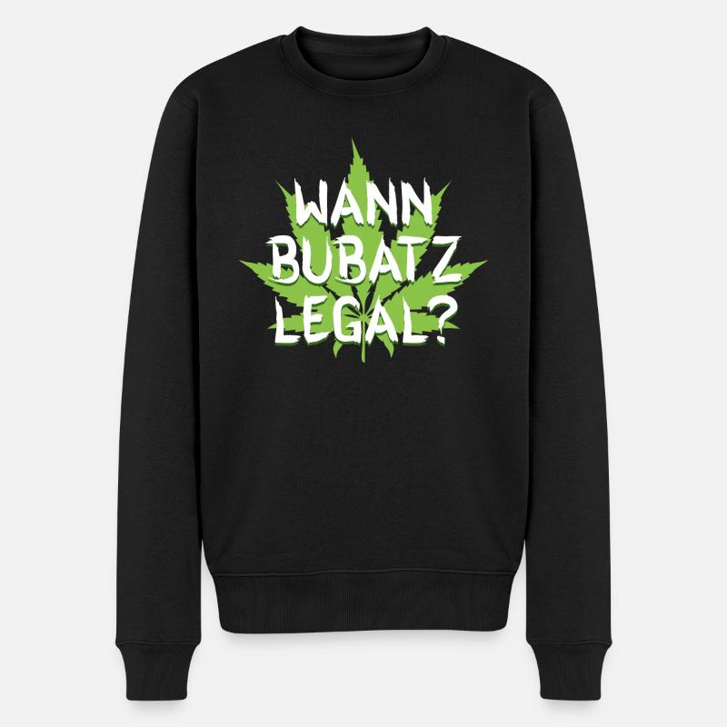 Bubatz - Männer Premium Bio Pullover - Schwarz