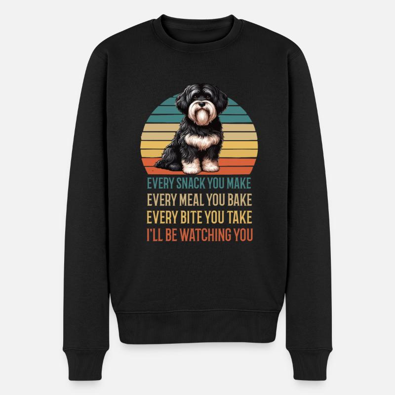 Every Snack you make Havaneser Havaneserbesitzer - Männer Premium Bio Pullover - Schwarz