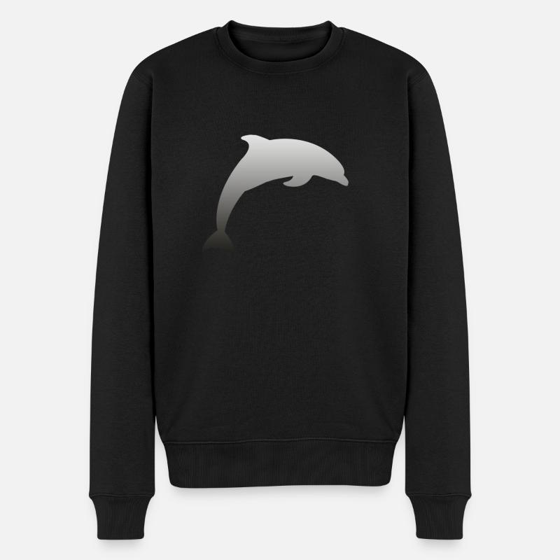 Delfin - Männer Premium Bio Pullover - Schwarz