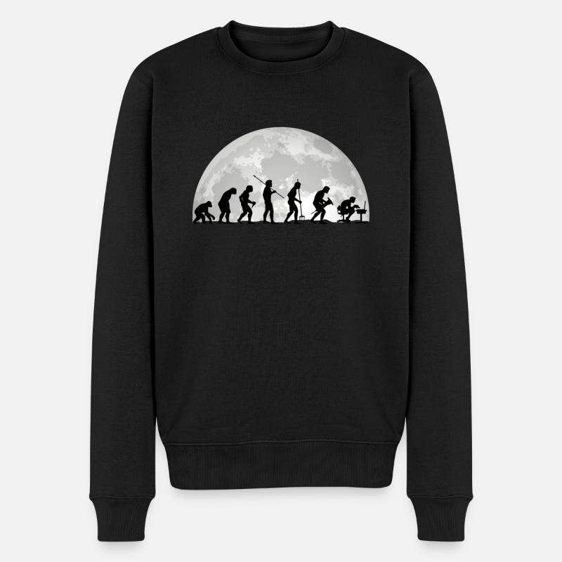 Evolution Geek Computer Programmer Gift - Men's Premium Organic Jumper - black