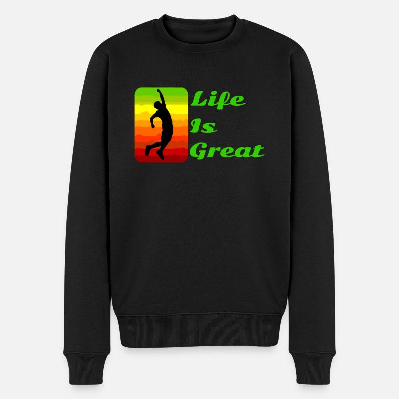 La vie est belle! - Pull Premium bio Homme - noir