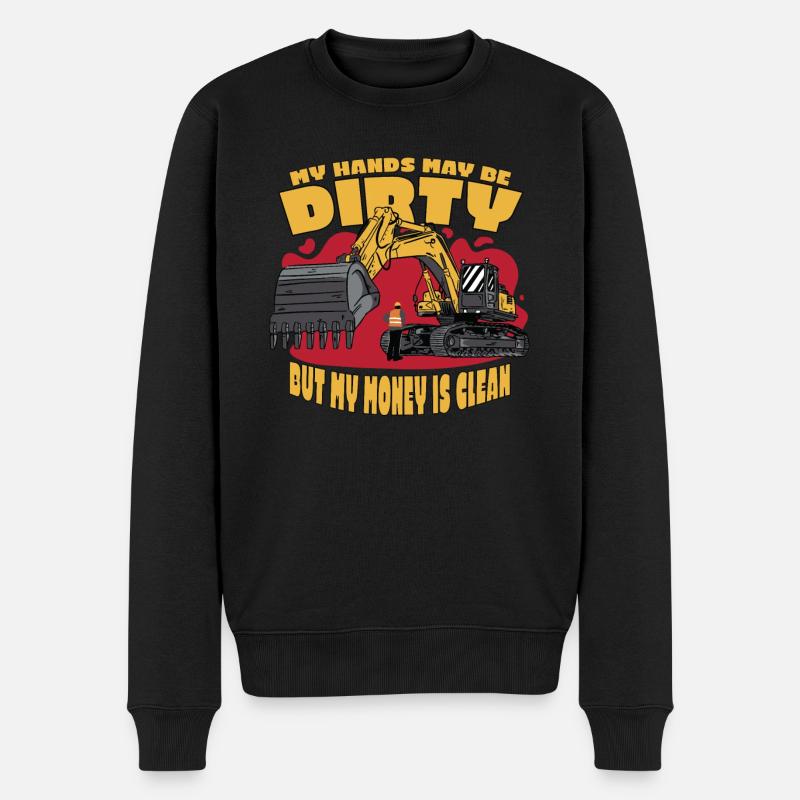 Mes mains peuvent être sales - Pull Premium bio Homme - noir