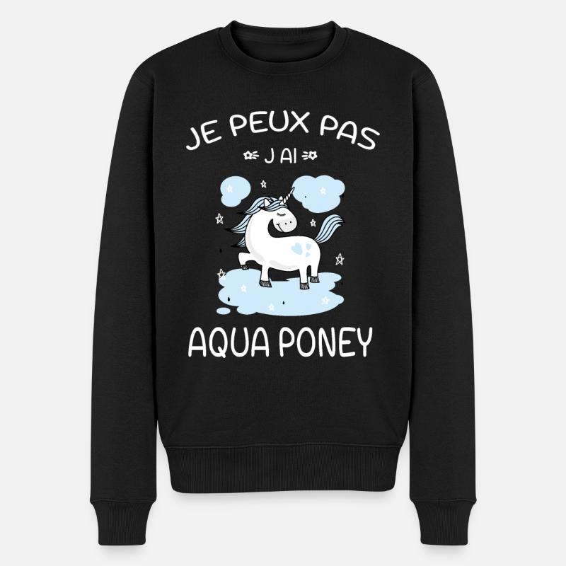 Je Peux Pas J'ai Aqua Poney - Pull Premium bio Homme - noir