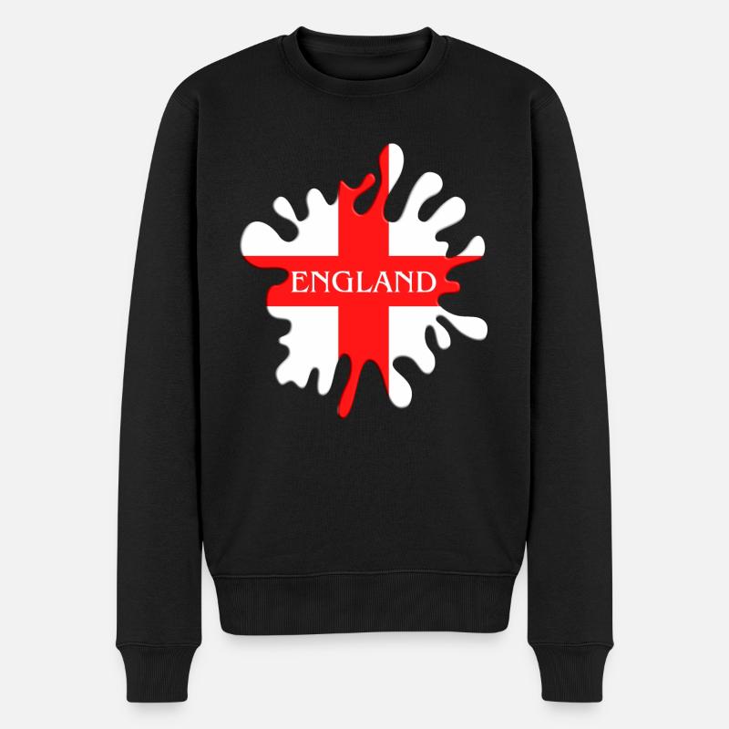 Drapeau anglais de Saint-Georges - Pull Premium bio Homme - noir