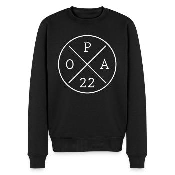 Opa 2022 Werdender Großvater Geschenk - Männer Premium Bio Pullover - Schwarz - Vorne - Nico (187cm)