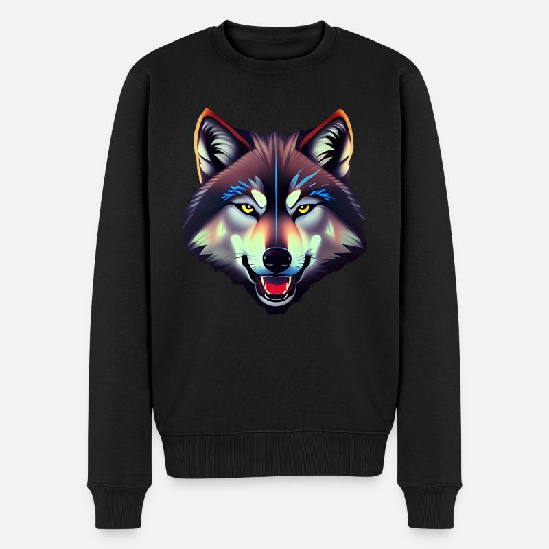 loup - Pull Premium bio Homme - noir