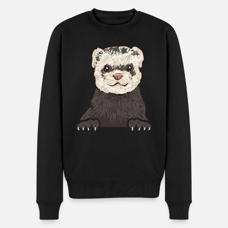 Furet, propriétaire de furet - Pull Premium bio Homme - noir