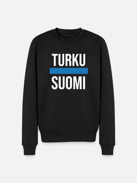 Turku Suomi - Men's Premium Organic Jumper - black