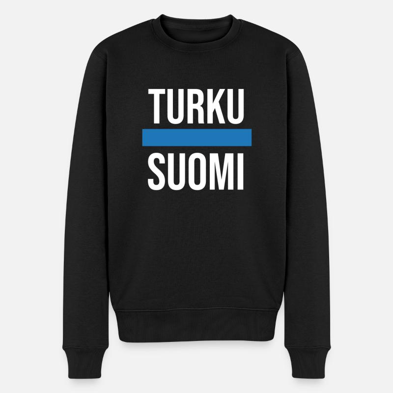 Turku Suomi - Pull Premium bio Homme - noir