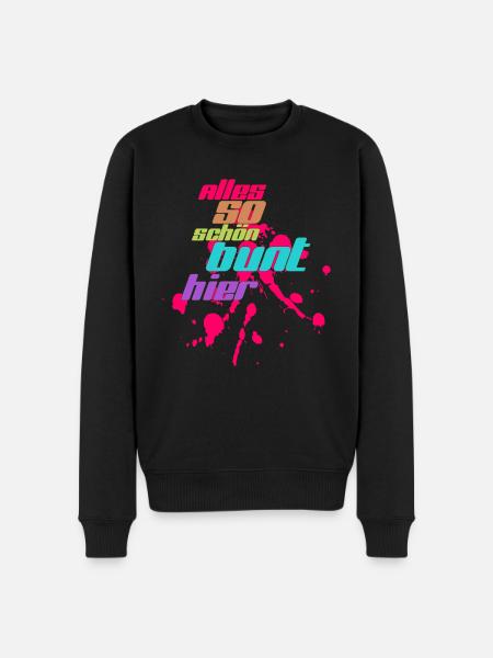 alles bunt - Männer Premium Bio Pullover - Schwarz