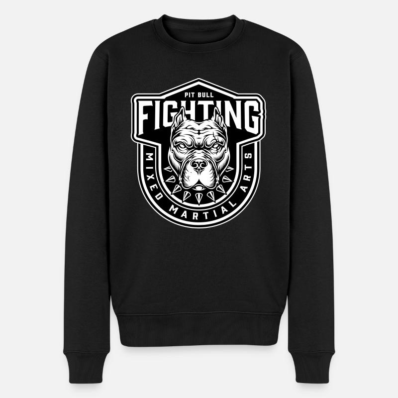 Kampf gegen MMA - Männer Premium Bio Pullover - Schwarz