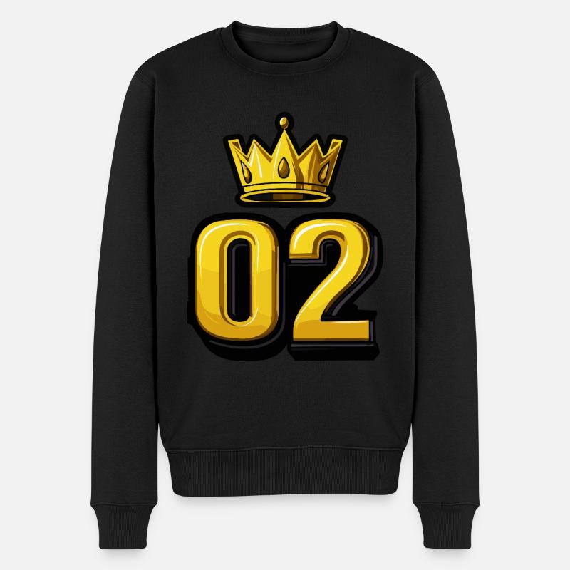 Couronne à 2 chiffres - Pull Premium bio Homme - noir