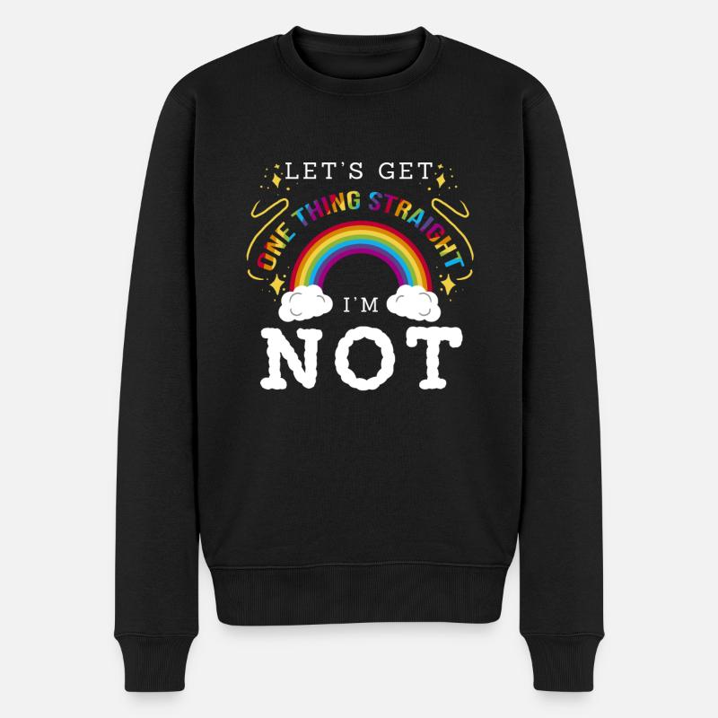 Schwul Lesbisch Regenbogen LGBT Gay Pride Geschenk - Männer Premium Bio Pullover - Schwarz