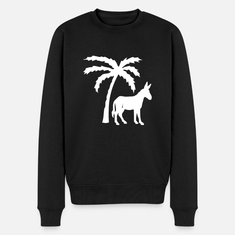Esel - Männer Premium Bio Pullover - Schwarz