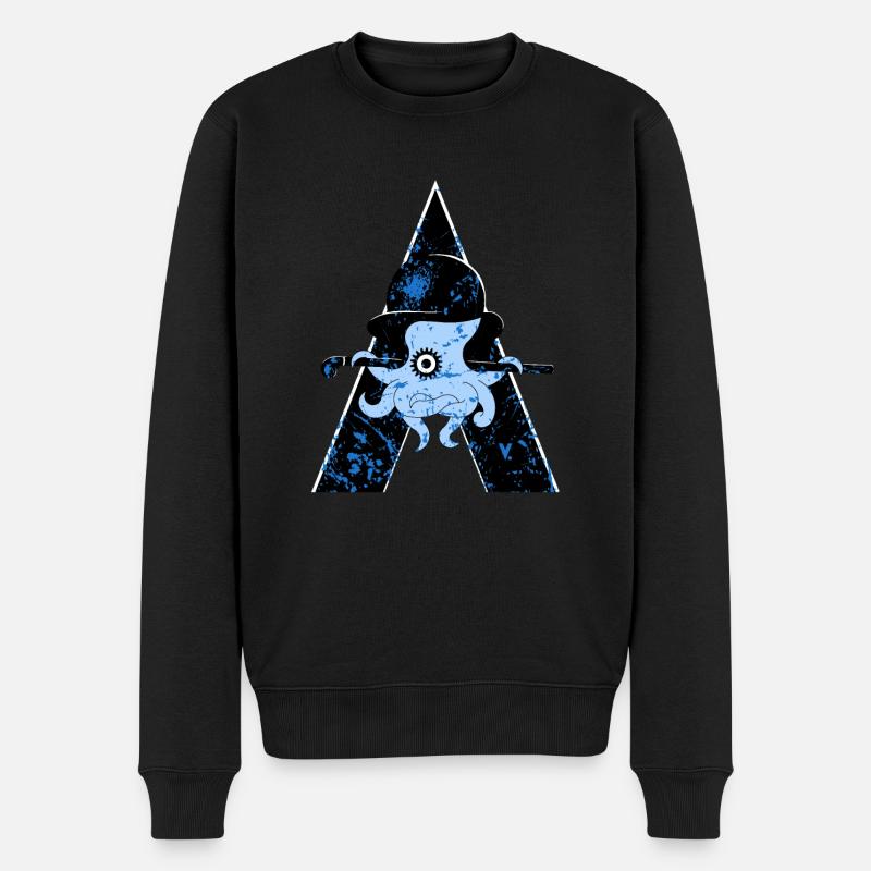 Ein Uhrwerk Octopus - Männer Premium Bio Pullover - Schwarz
