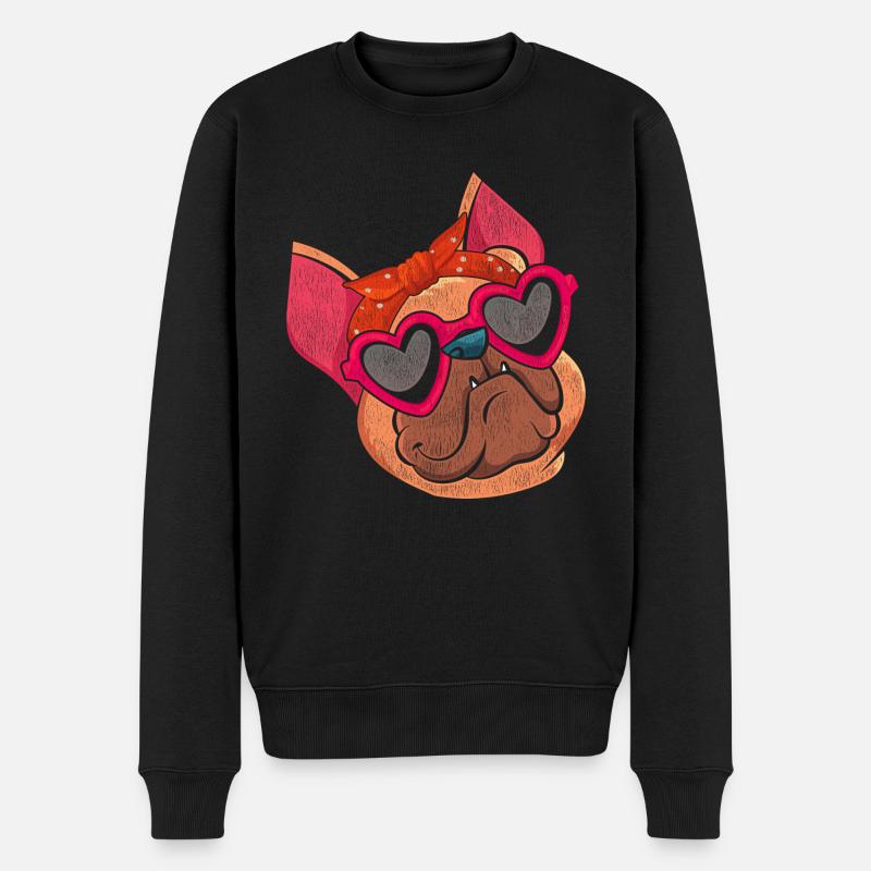 Bulldog français - Pull Premium bio Homme - noir