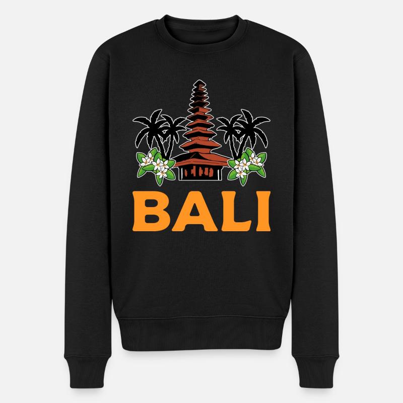 Bali - Männer Premium Bio Pullover - Schwarz