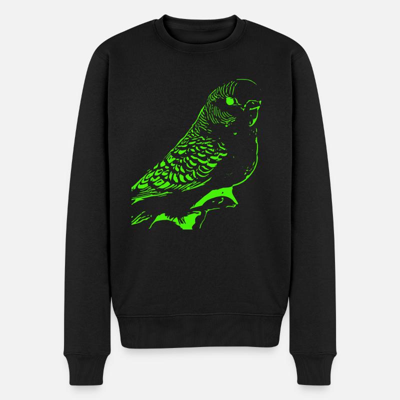 Perruche ondulée - Pull Premium bio Homme - noir