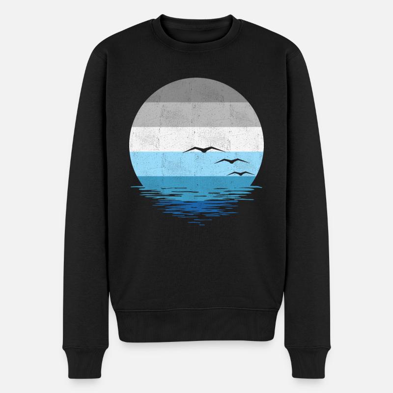Coucher de soleil - Pull Premium bio Homme - noir