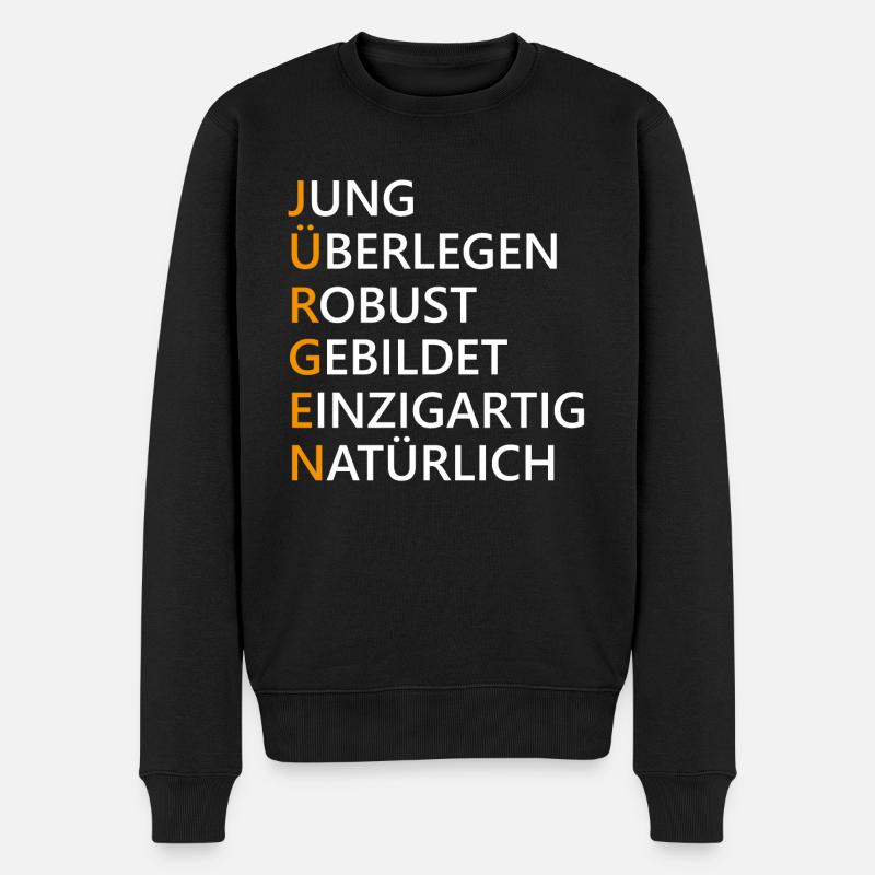 Jürgen Name Geschenk - Männer Premium Bio Pullover - Schwarz