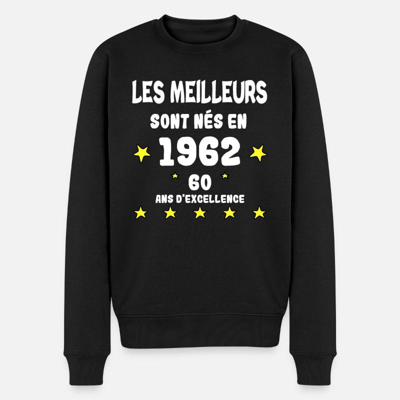 Anniversaire 60 ans - Pull Premium bio Homme - noir