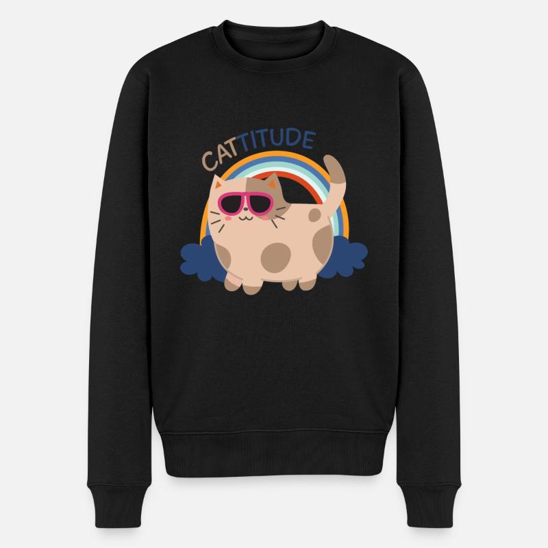 Tee shirt personnalisé chat - Pull Premium bio Homme - noir