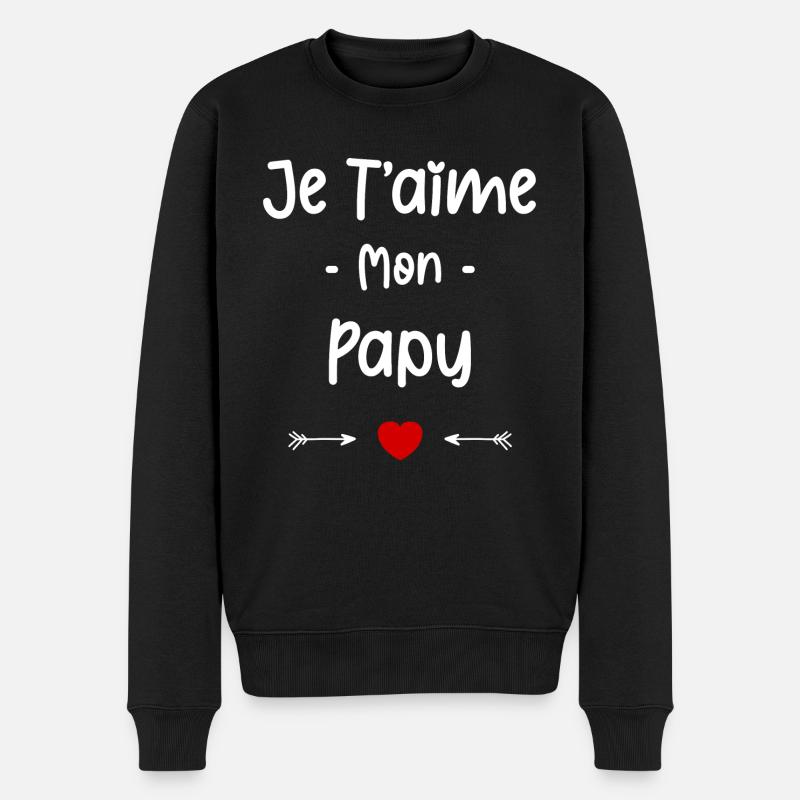 je t'aime mon Papy - Pull Premium bio Homme - noir