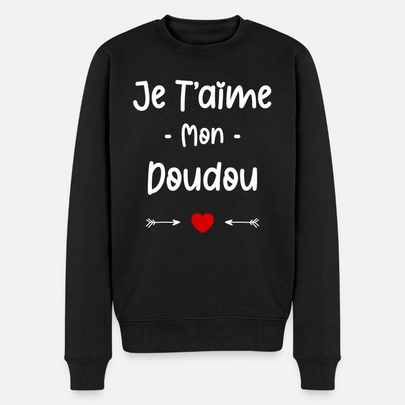 Je t'aime mon Doudou - Pull Premium bio Homme - noir