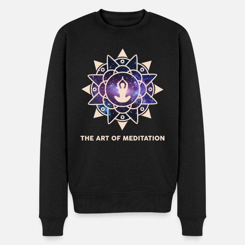 L’art de l’espace de méditation - Pull Premium bio Homme - noir