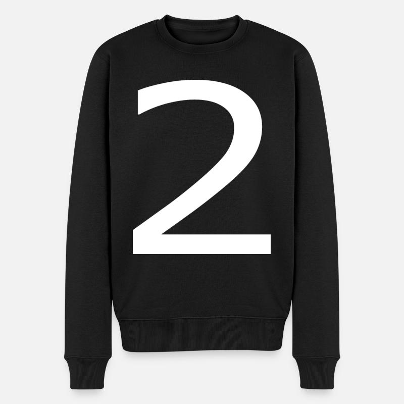 2 - Männer Premium Bio Pullover - Schwarz